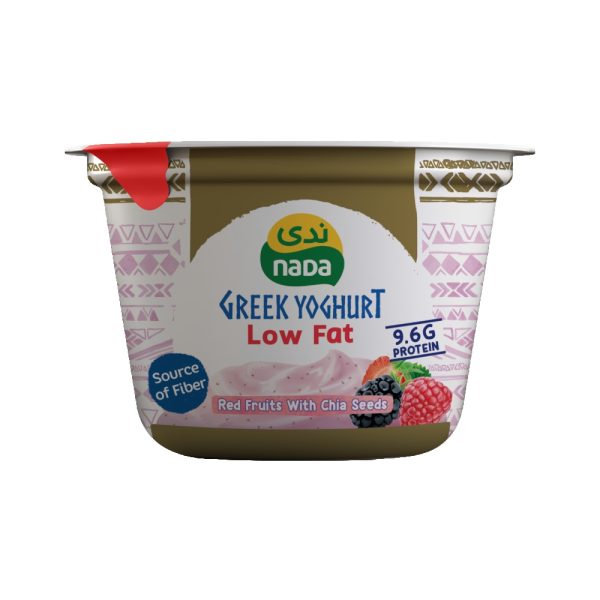 greek yoghurt red fruit with chia seeds