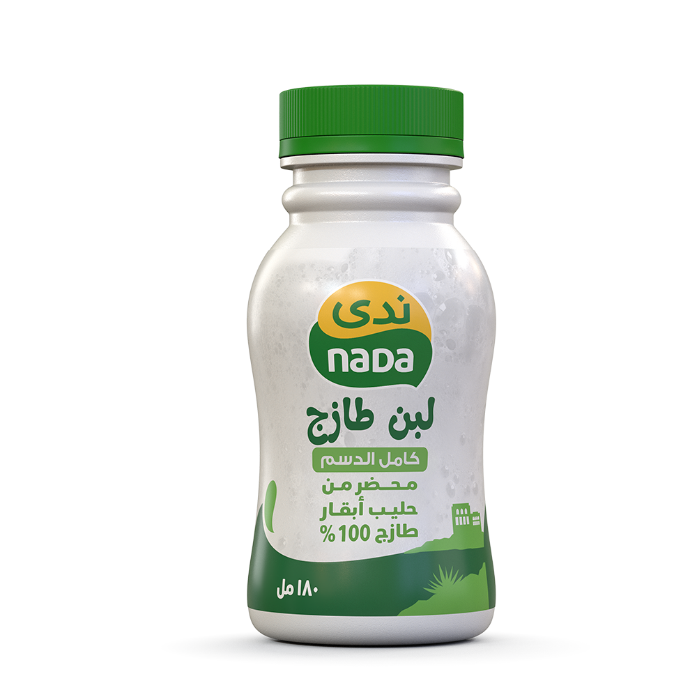 لبن طازج كامل الدسم